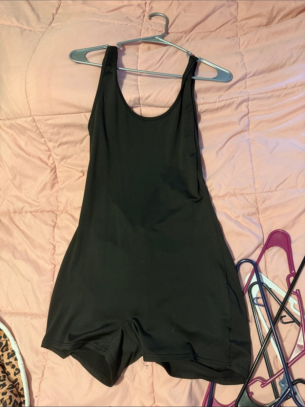 One piece with open back and butt scrunch